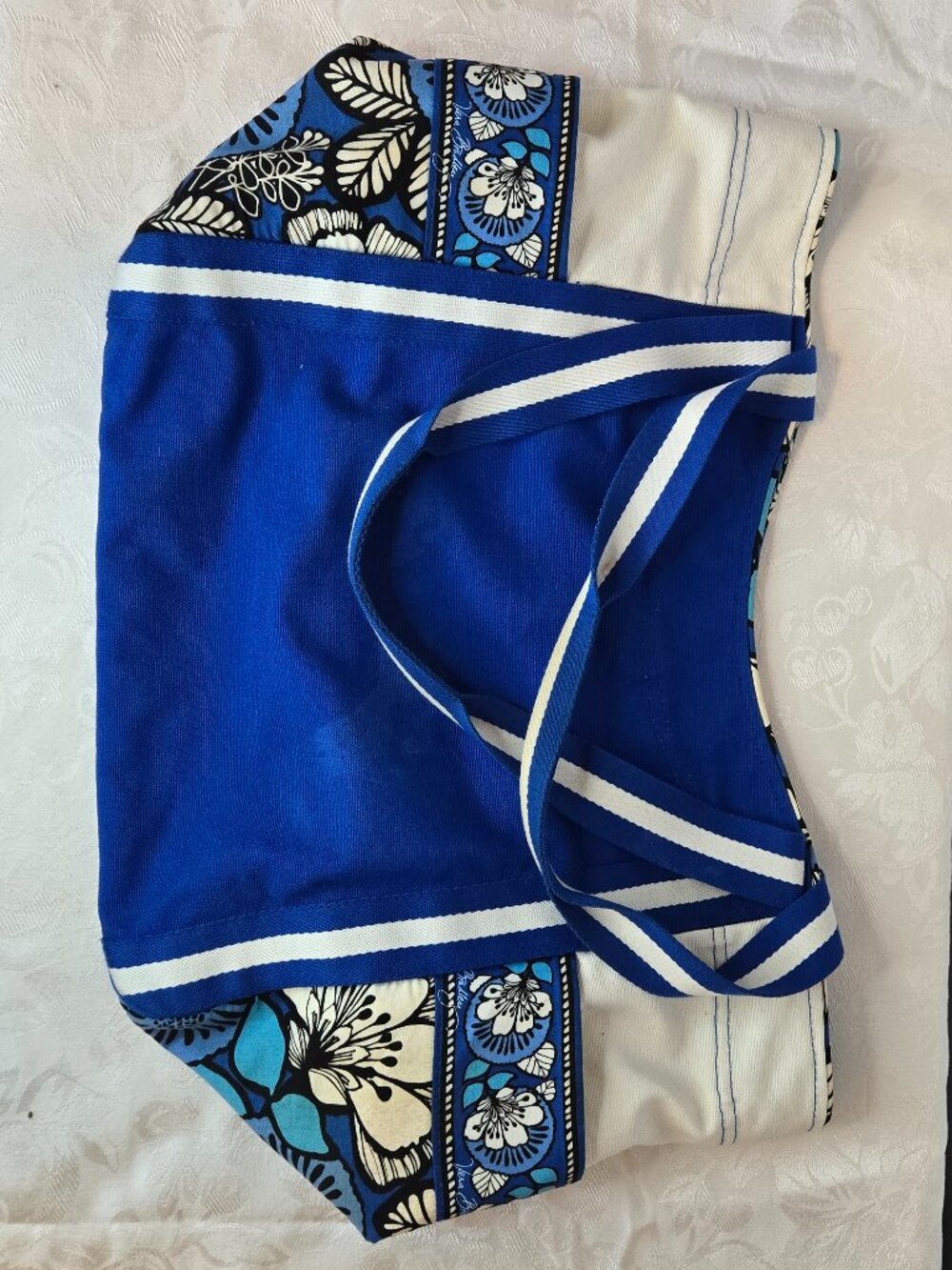 Vera Bradley Blue Bayou Large Open Top Shoulder Bag Beach Travel Weekend